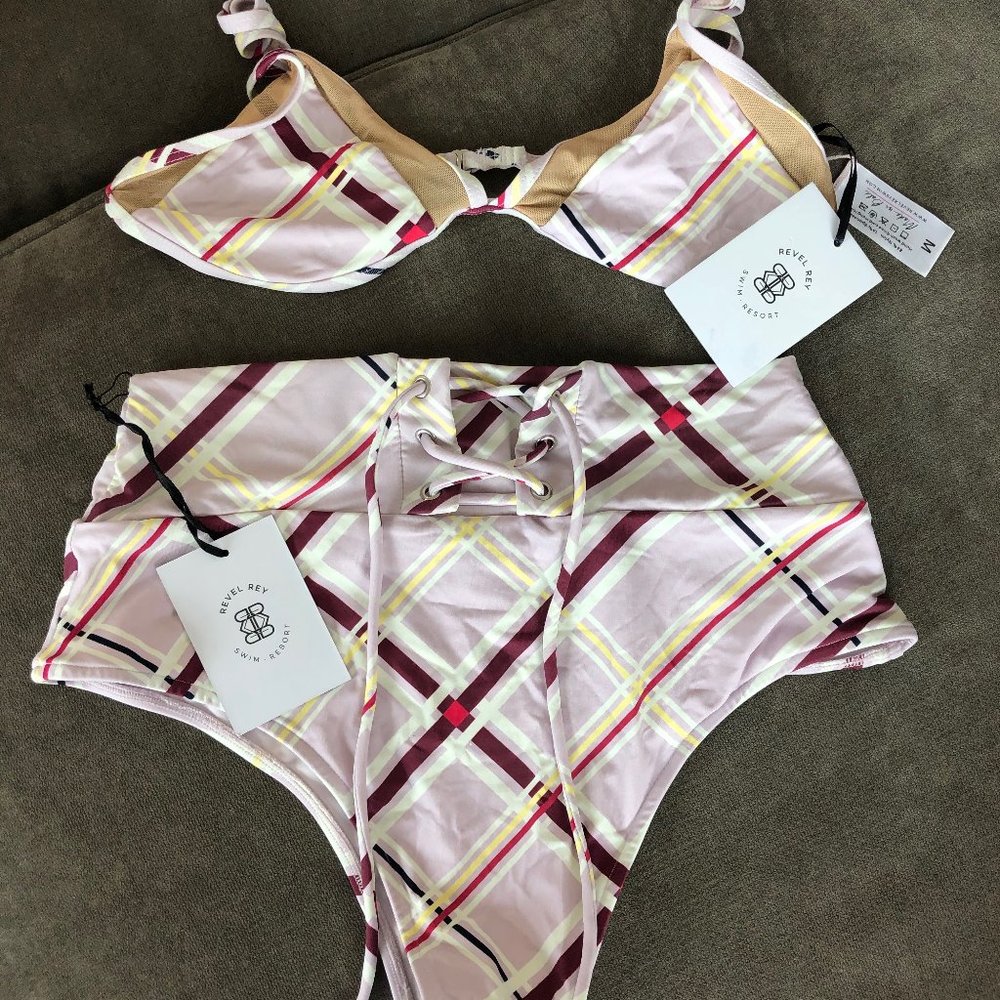 *NEW* Revel Rey Patterned Bikini / High-Waisted